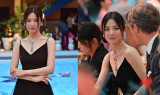 宋慧乔晒巴黎晚宴照 宋慧乔晒巴黎晚宴照